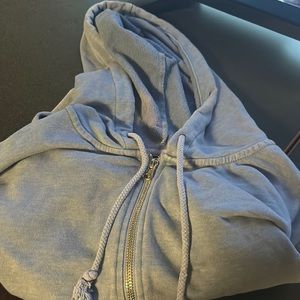 cropped purple jacket